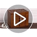 Changsuo Cherry Wooden Jewelry Box for Women Lockable Organizer with Mirror and Compartments