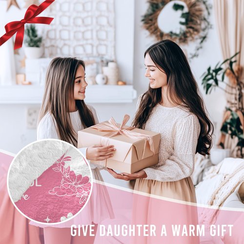 Daughter Gifts from Mom,Daughter Birthday Wearable Blanket,to My Daughter Blanket from Dad, Warm Birthday Gifts for Daughter, Daughter Gift for Thanksgiving Holiday Christmas New Year 2025, 47X71