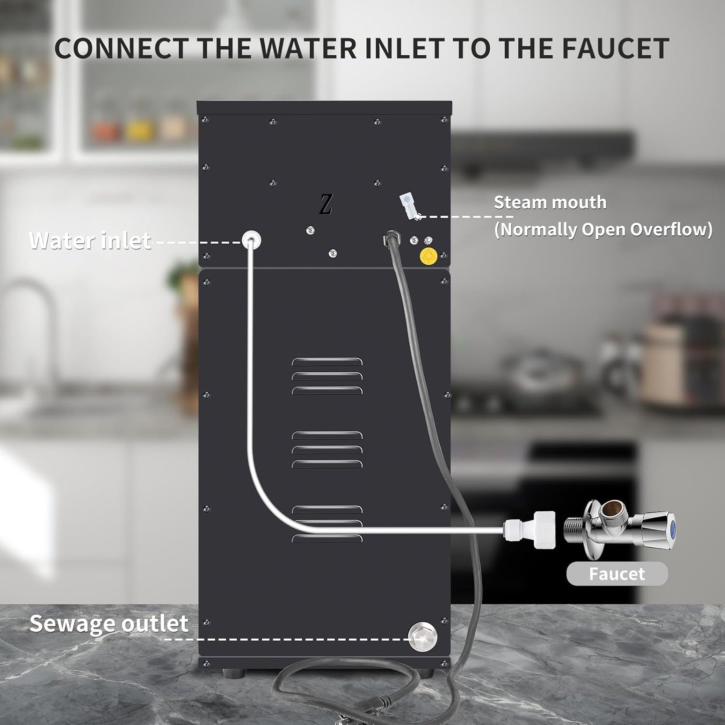 Skiennix Commercial Milk Frother - 2500W Automatic Steam Machine with LED Display for Coffee & Tea