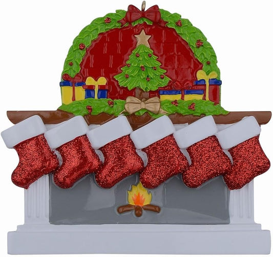 Personalized Family Christmas Stocking Ornaments - Set of 6 Unique Keepsake Gifts 2025