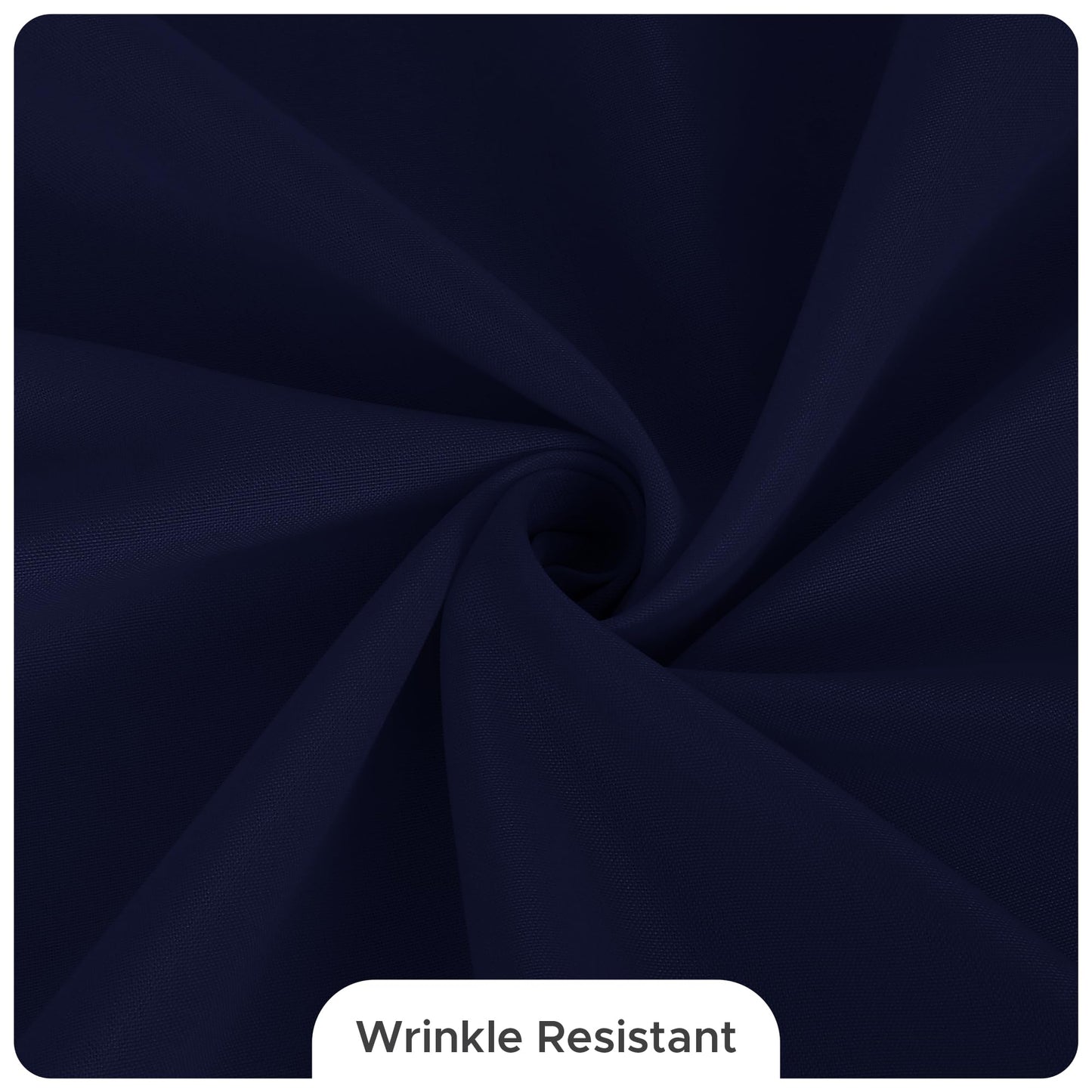 Fitable 8 Pack Round Tablecloths: Stain Resistant Wrinkle Free Circle Table Clothes, Washable Reusable Polyester Table Covers for Wedding Party Birthday Banquet Reception(Navy, 120 Inch)