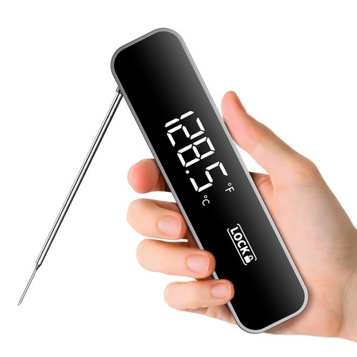 0.3S Professional Instant Read Meat Thermometer - Digital Cooking Thermometer for Grilling & BBQ - Essential Kitchen Gadget in Grey
