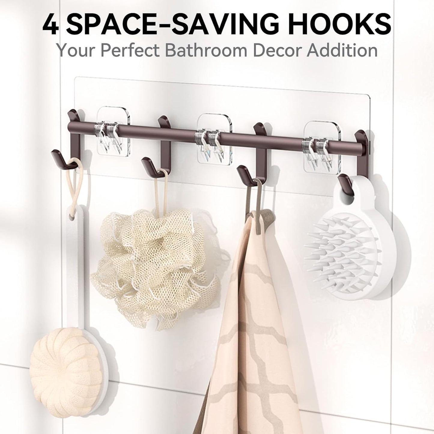 YASONIC Shower Caddy - Large Capacity Organizer with Soap Holder & 12 Hooks | Rustproof Bronze XL