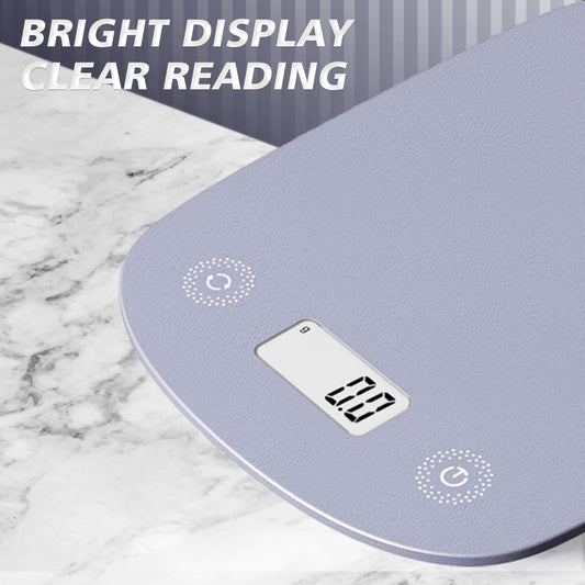 ACCT Digital Food Scale 11lb/0.1oz, Digital Kitchen Scale Weight in Grams & Oz, Cook Scale for Baking and Meal Prep, 6 Units with Tare Function, LCD Display (Purple)