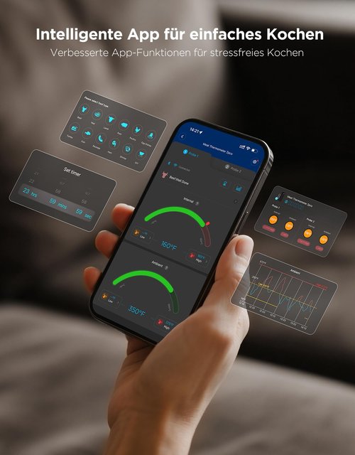 GoveeLife Bluetooth Wireless Meat Thermometer with 2 Probes, Standalone Digital Base, WiFi Unlimited Range, ±1.8℉ Accuracy, IP68 Waterproof Real Time Monitoring, for Kitchen, BBQ, Grill, Oven, Smoker