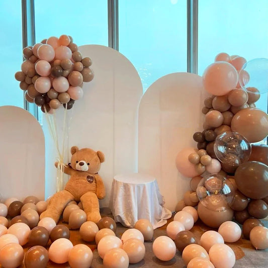 Voircoloria 90pack Coffee Balloons Different Size 18/12/10/5 Inch Coffee Balloon Garland Arch Kit for Graduation, Wedding, Birthday, Thanksgiving Day Party, Baby Shower, Anniversary Party Decorations