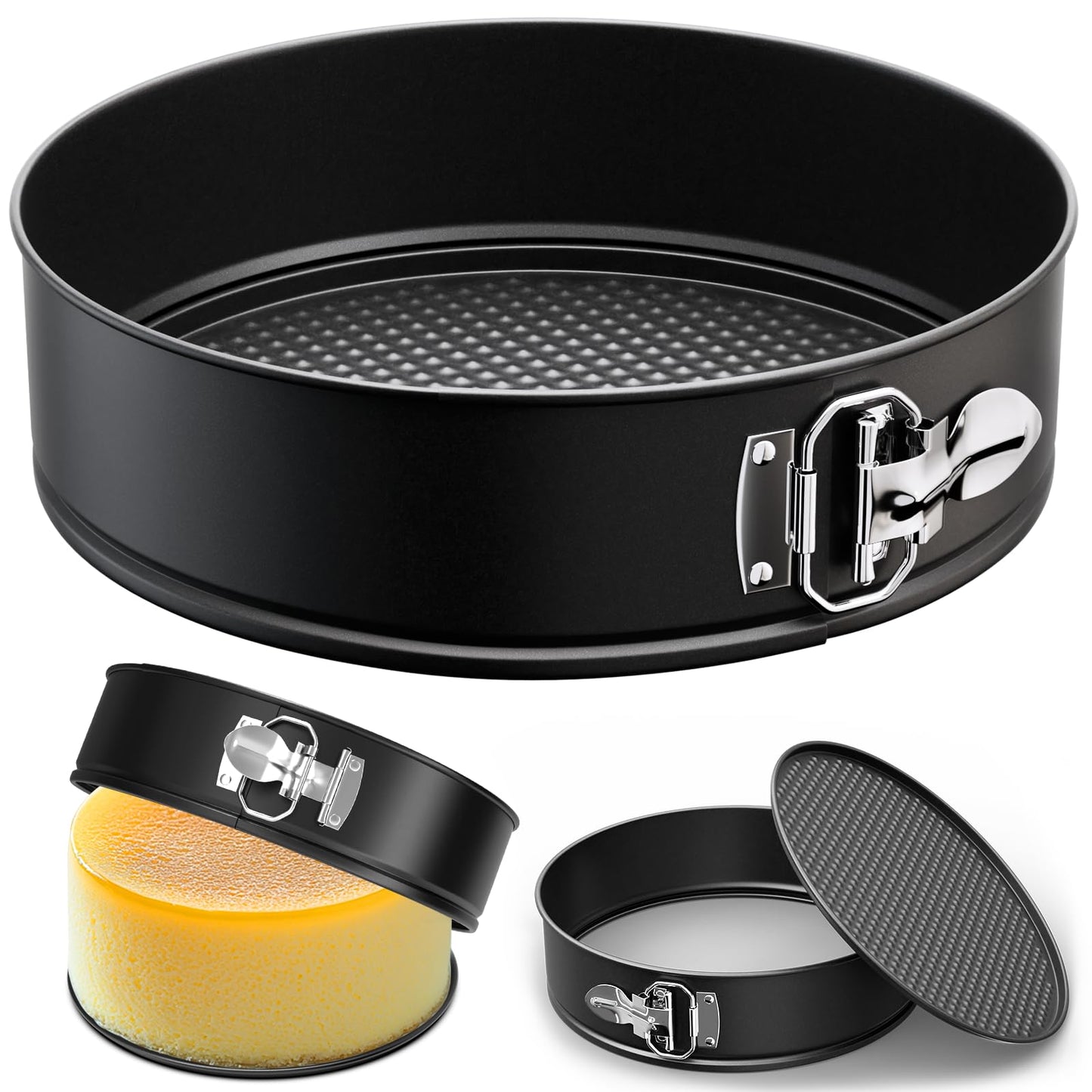 ZeroPone 9 Inch Springform Pan with Removable Bottom, Non-stick Round Spring Form Cake Mold Cheesecake Pan For Baking