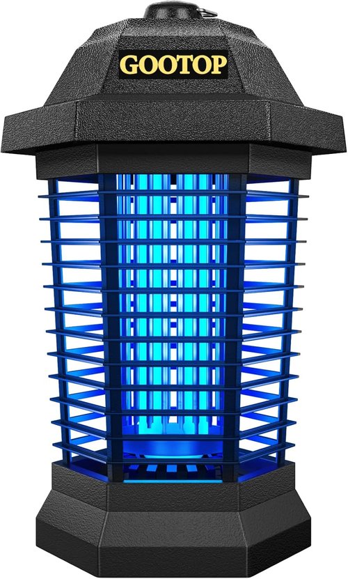 Gootop Bug Zapper - Electric Mosquito & Fly Killer | 4200V Indoor/Outdoor, Durable ABS Plastic (Black)