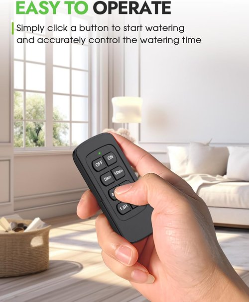 Insoma Remote Control Sprinkler Timer - Automatic Water Shutoff for Garden Hose | IP55 Waterproof, 120-Minute Run Time