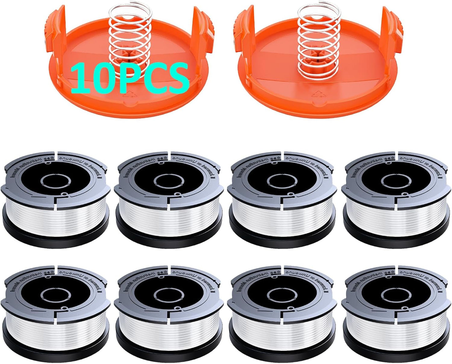 YWTESCH 10-Pack AF-100 Replacement Spool Line - 0.065" Autofeed Trimmer Line for Black+Decker | 30ft Spool Refill