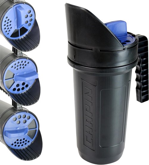 Chapin 8740A Hand Shaker Spreader - 64-Ounce Black Poly for Turf, Fertilizer & Grass Seed | Pack of 6