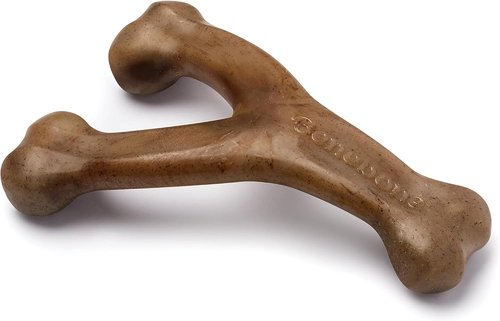Benebone Wishbone Dog Chew Toy - Durable Real Bacon Flavor for Aggressive Chewers | Medium Size