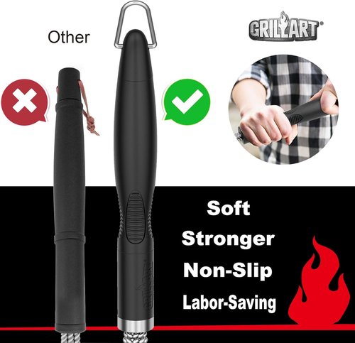 GRILLART Grill Brush - Extra Strong BBQ Cleaner with Safe Wire Bristles for Gas/Charcoal Grilling Grates
