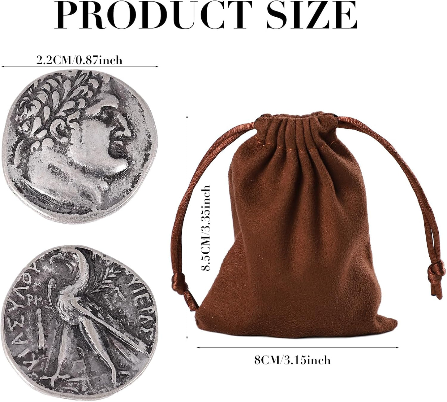 Roman Coins Set by [Brand Name] - 30 Authentic Silver Coins with Coin Bag | Unique Christian Gifts for Priests