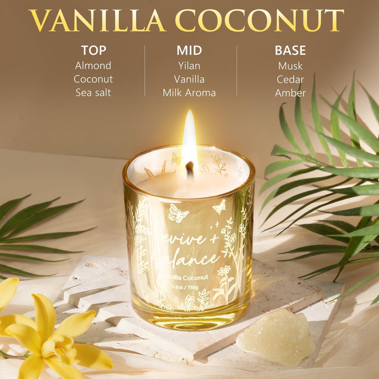 Scented Candles for Women, 3 Pack Candle Set Soy Candles for Home Scented Holiday Votive Candle Gifts Set, Easter Mothers Day Birthday Gifts for Women - Vanilla Coconut/Sandalwood Rose/Lemon Lavender