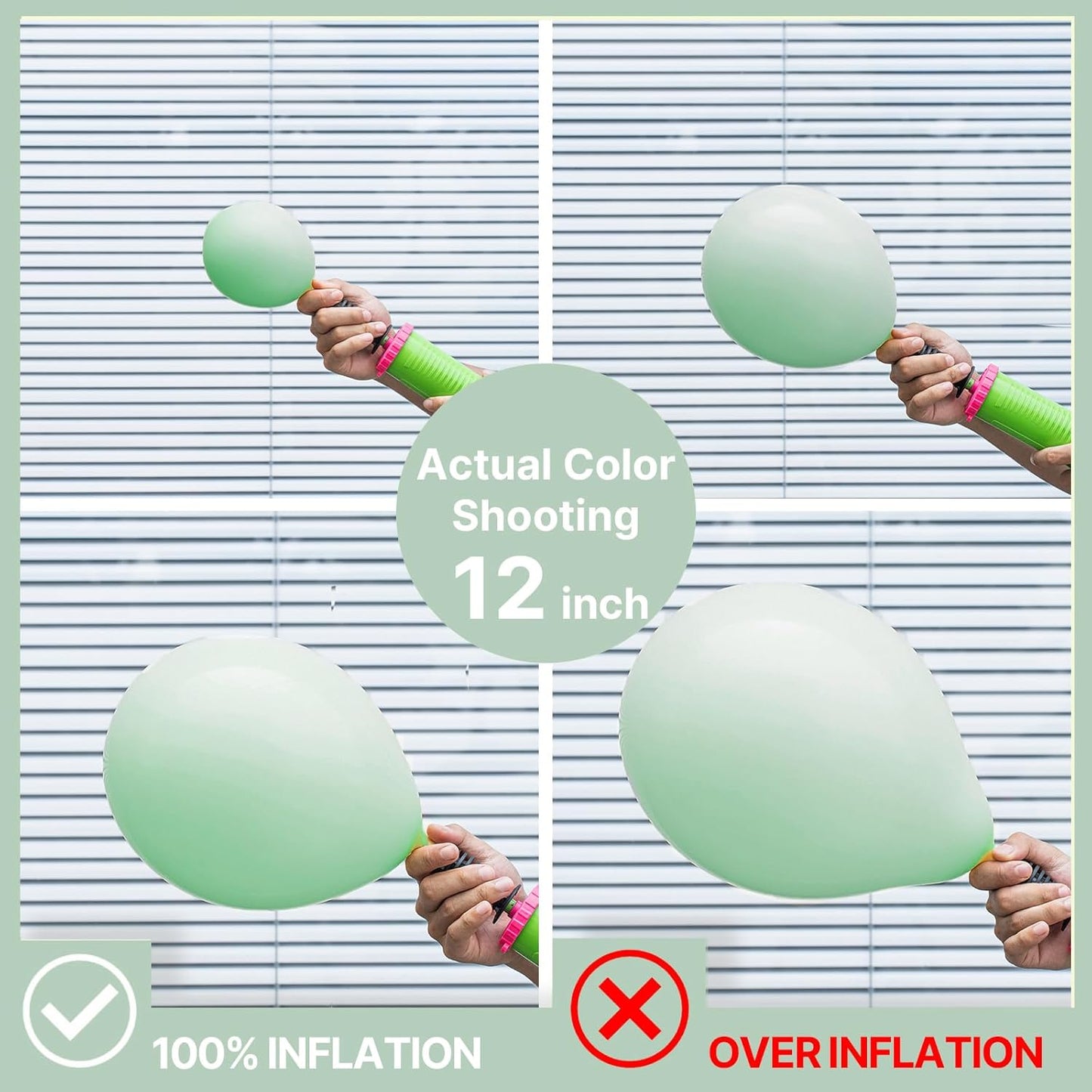 PartyWoo Pastel Green Balloons - 50 Pcs Mini 5-Inch Latex Balloons for Birthday & Baby Shower Decor