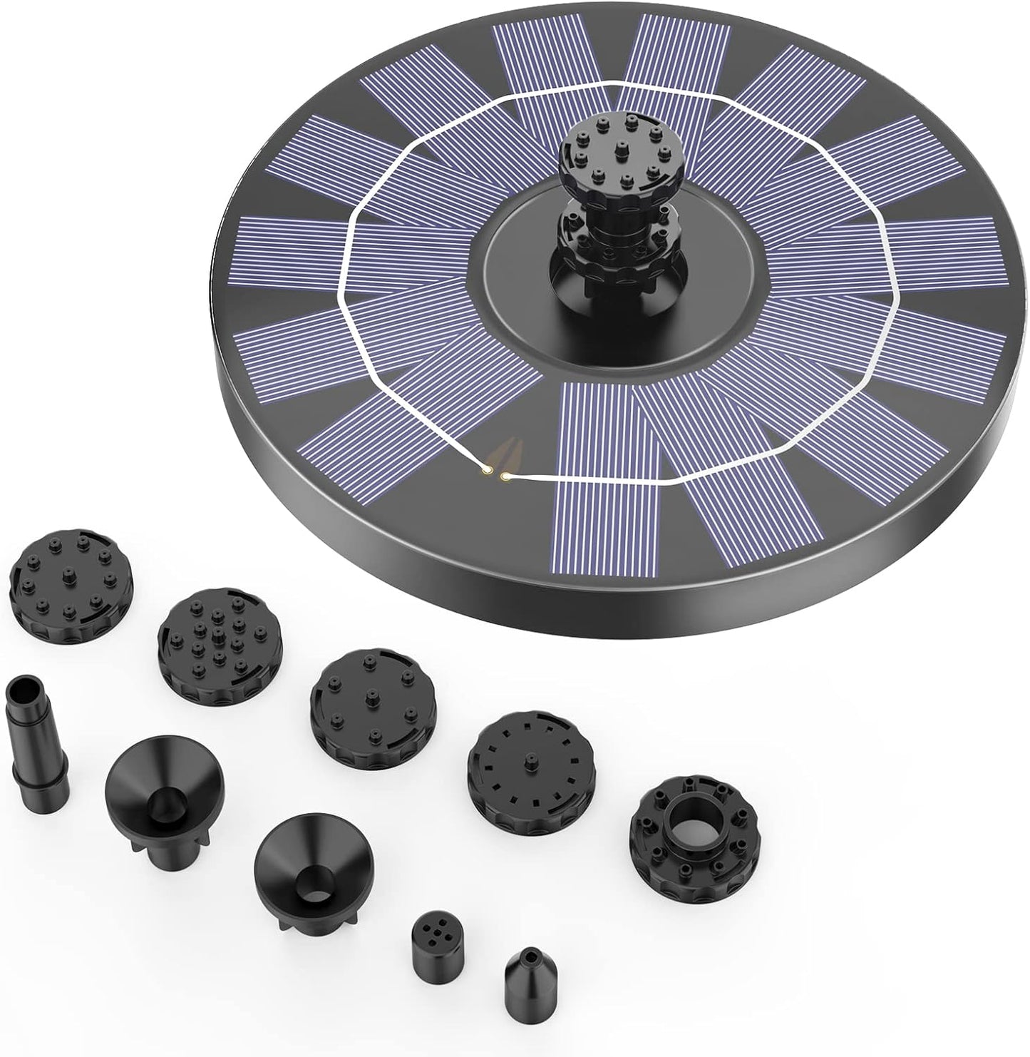 Skiennix 3.5W Outdoor Solar Garden Fountain - 6 Nozzles for Bird Bath & Aquarium Decor