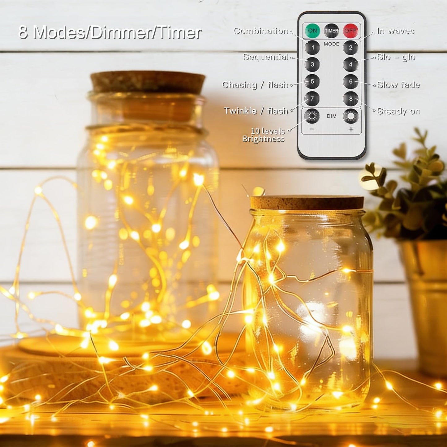 2 Pack 140Ft 400 LED Fairy Lights Battery Operated with Remote & Timer, Silver Wire Twinkle Lights Outdoor Indoor, Waterproof Fairy String Lights for DIY Bedroom Christmas Parties Tree Garden Decor