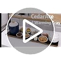 CedarAce Black & Gold 47x12in Stackable Food Warmer Tray with Adjustable Temp & Timer