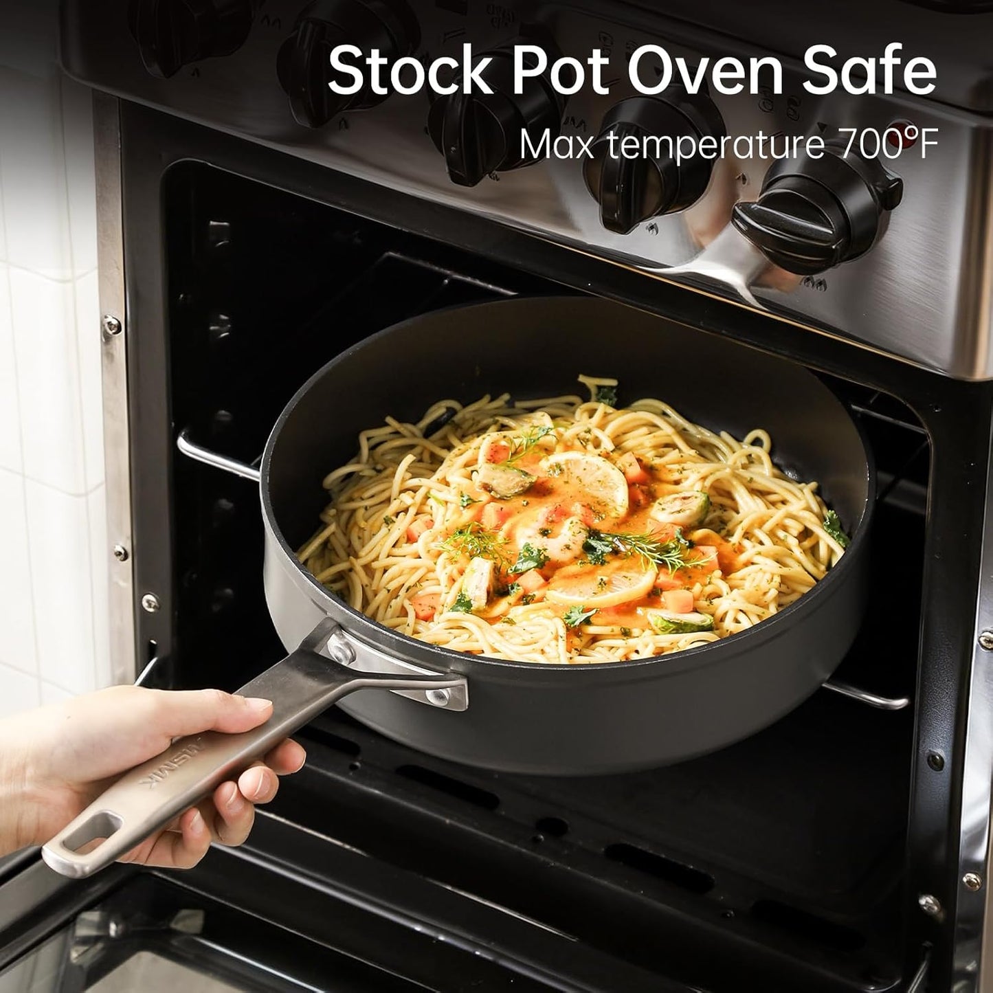 MsMk 7-Inch Nonstick Frying Pan - PFOA-Free, Scratch-Resistant Omelette Skillet for Induction & Gas Cooktops