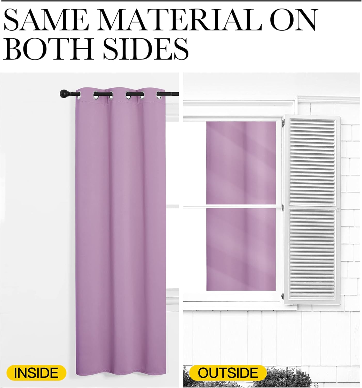 NICETOWN Room Darkening Drapes - Light Blocking Curtain Panels for Nursery & Bedroom | Soft Lilac Fabric, 42" x 95" (1 Pair)