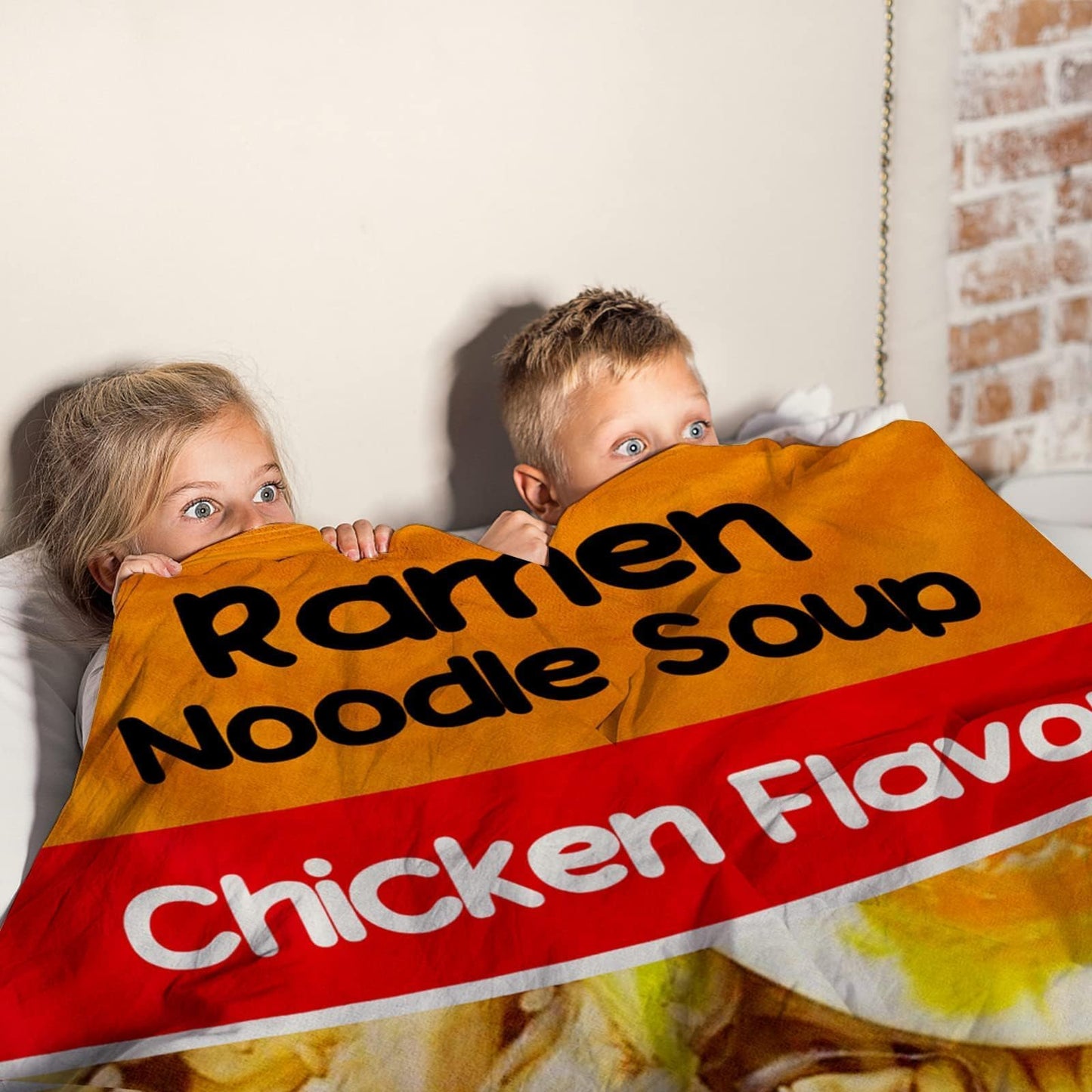 Sofevaim Ramen Blanket 50x60 Inch, Funny Food Blanket Flannel Throw, Soft Ramen Noodle Blanket for Kids Teens and Ramen Lovers, Cozy Gift for Bedroom Sofa Travel Nap