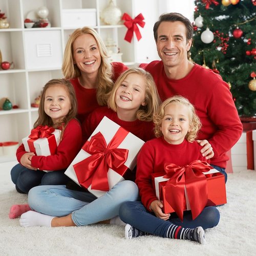 Big Red Bows | Christmas Tree Topper - 23x11 In Ruby Red Satin Bow for Holiday Decor