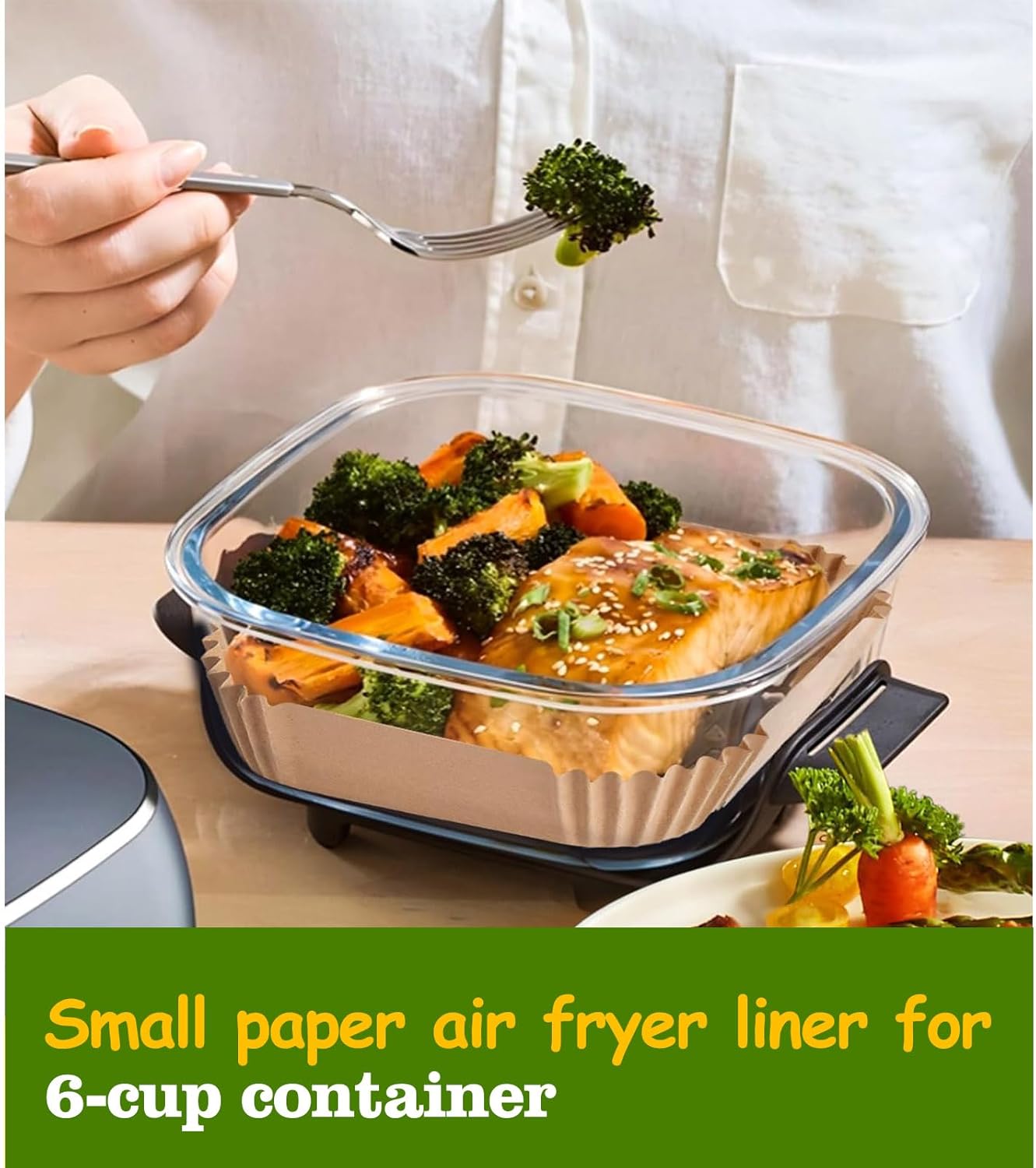 Ninja Air Fryer Liners - 250 Pcs Parchment Paper for Crispy Cooking | Perfect Fit for Ninja Appliances