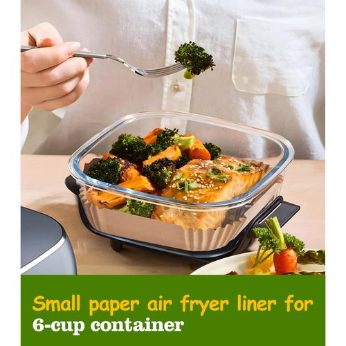 Air Fryer Liners for Ninja Crispi Air Fryer, Ninja Crispi Accessories for Ninja Crispy, 250Pcs Ninja Glass Air Fryer Liners, Crispi Air Fryer Parchment Paper Liners, Ninja Kitchen Appliances