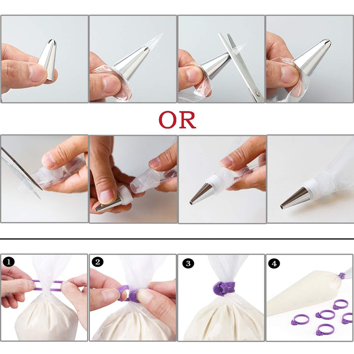 14 Inch Piping Bags and Tips Set - 100Pcs Disposable Pastry Bags with Tips for Cupcakes, Cookies, Frosting & Icing, Cake Decorating Tools with Frosting Nozzles Baking Supplies for Home, Kitchen Use