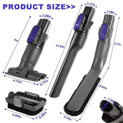 IX141 Vacuum Crevice Tool Brush Replacement Parts Compatible with Shark Pet Cordless Stick IZ162H IZ361H IX140 IX141 IZ140 IZ142 UZ145 Removable Two-in-one Tool Brush Attachments for D-Shaped Vacuum