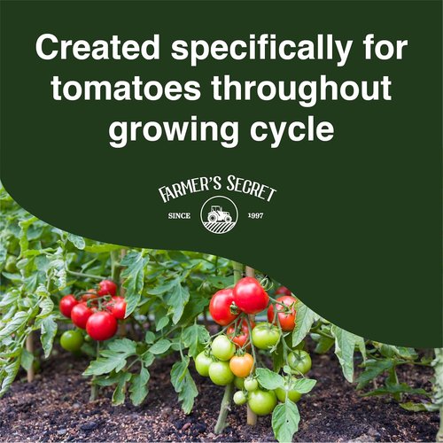Farmer's Secret Tomato Booster Fertilizer - Super Concentrated 32oz | 3:8:7 Ratio with Humic Acid & Iron