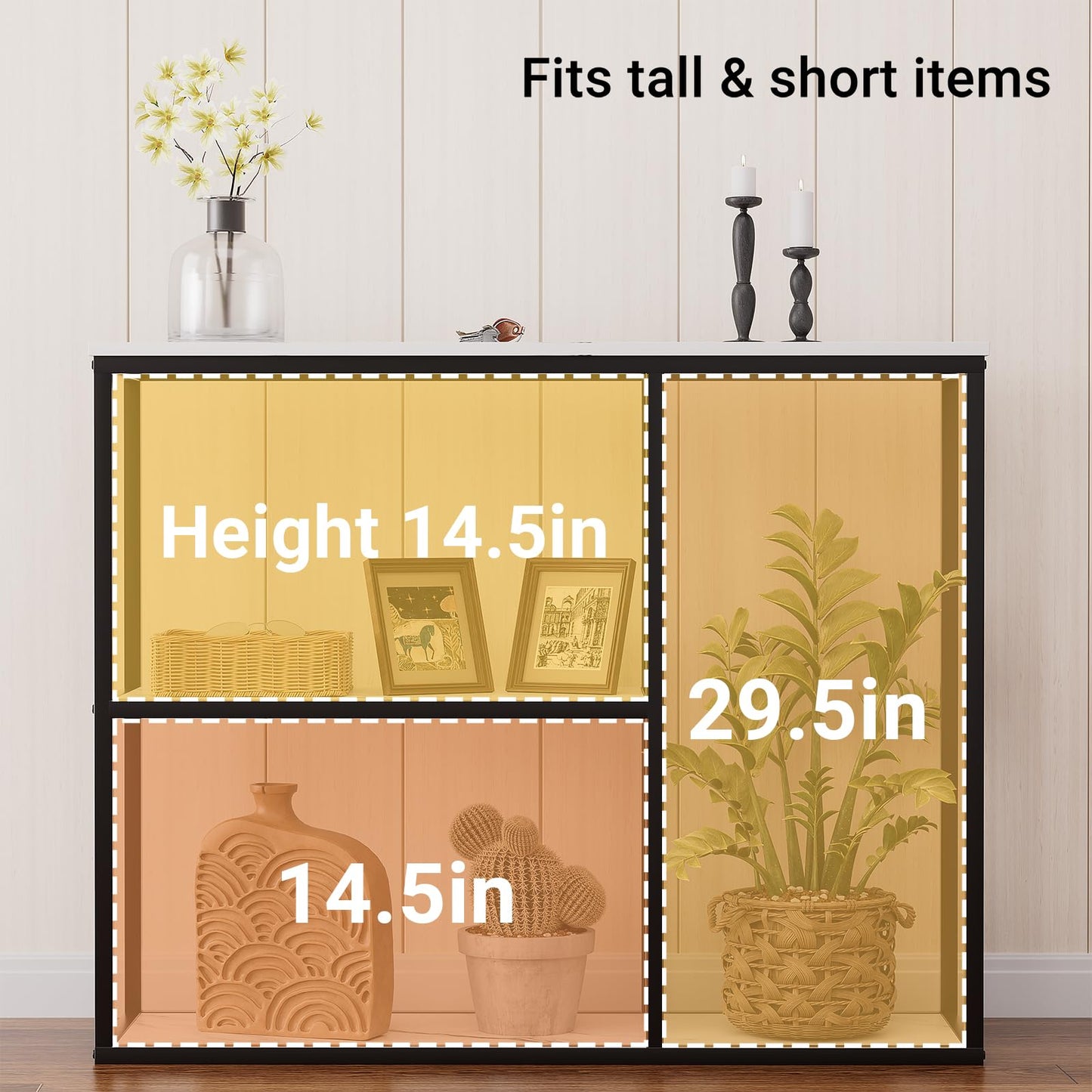 WOHOMO Console Table, 12 Inch Narrow Entryway Table for Living Room, 31.5 Inch Modern Industrial Sofa Table with 3-Tier Storage Shelves for Corridor, Hallway, White Marble