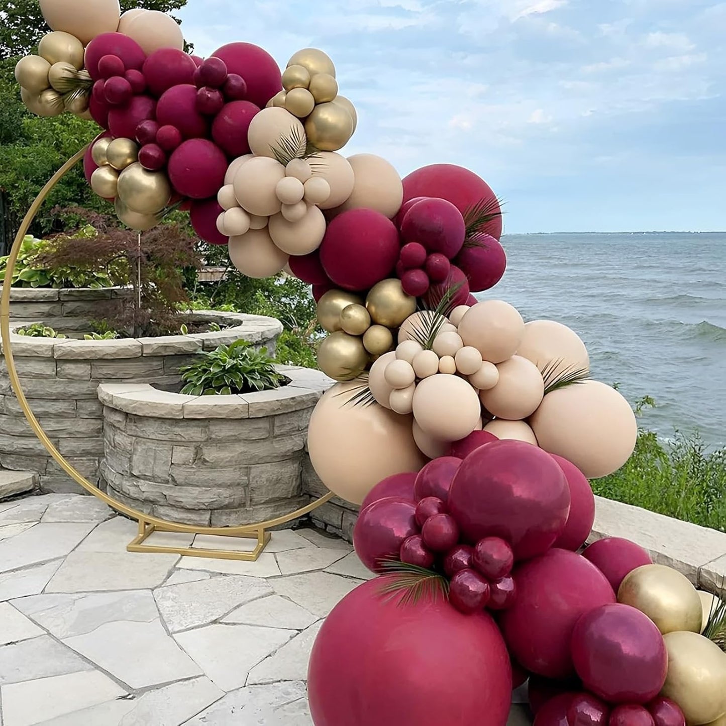 Voircoloria Burgundy Balloon Garland Kit - 90 Pack of Maroon Balloons in 5/10/12/18 Inch Sizes | Perfect for Graduation, Weddings, and Autumn Celebrations
