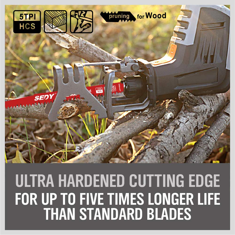 Skiennix 12-Inch Wood Pruning Saw Blades - 5TPI for Efficient Tree Trimming | 5-Pack Set
