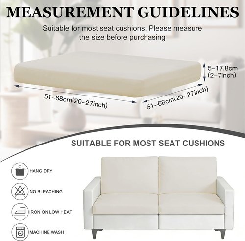BIETYONE Patio Cushion Covers - 4Pcs Stretch Slipcovers for Outdoor Furniture | Washable & Reusable