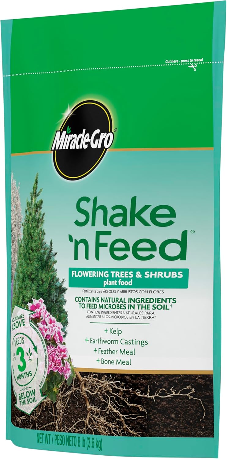 Miracle-Gro Shake 'N Feed Plant Food - Nourishes Flowering Trees & Shrubs | 8 lbs for In-Ground & Container Plants