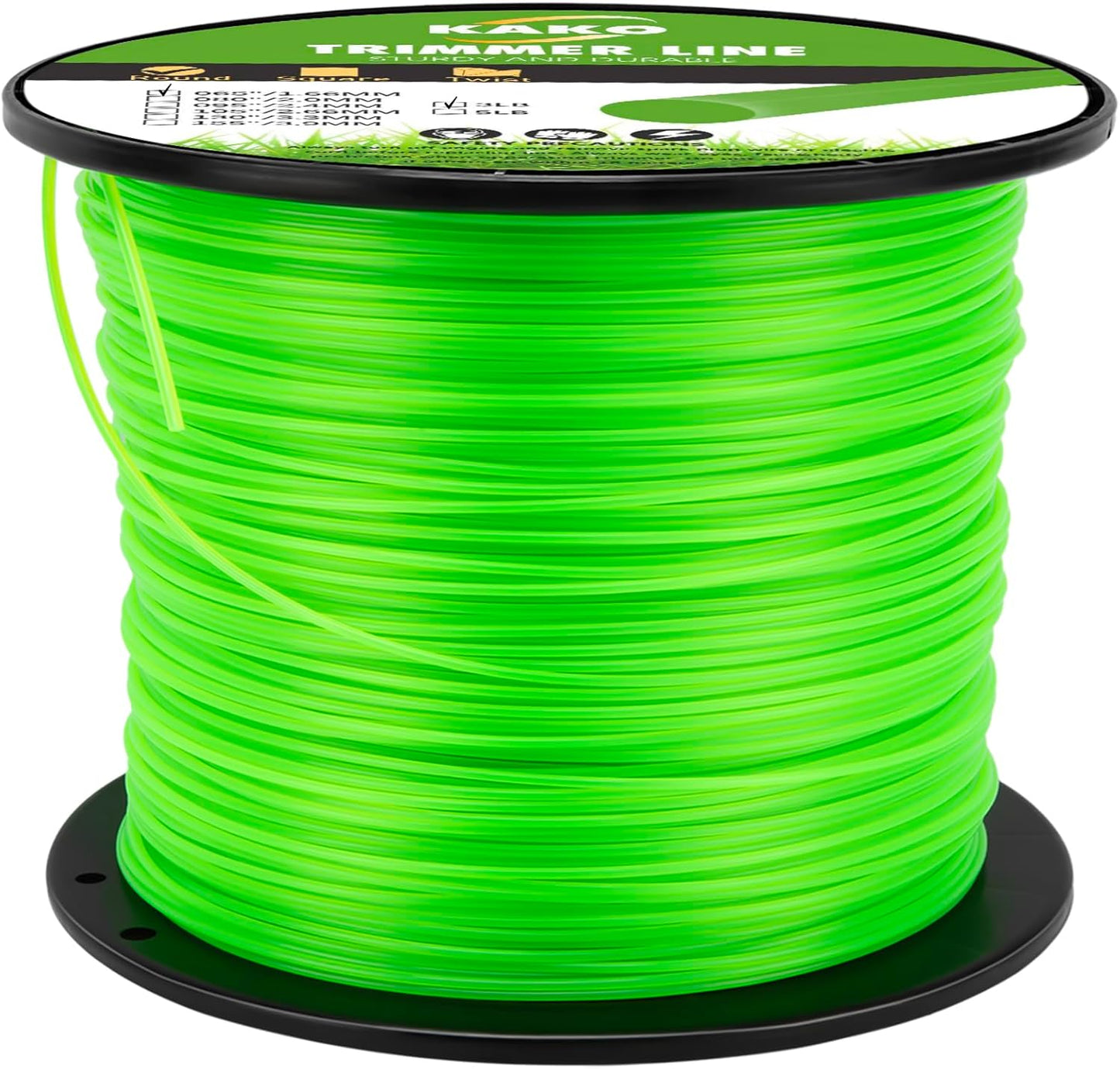 KAKO 065 Trimmer Line - Durable .065 Inch Weed Wacker String | 2000 Ft Commercial Nylon, Fits Most Trimmers