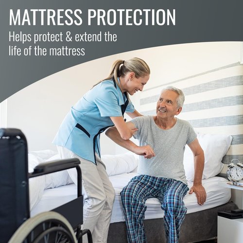 DMI Waterproof Mattress Protector - Noiseless Plastic for Ultimate Comfort | 36x80x6 Inch, White
