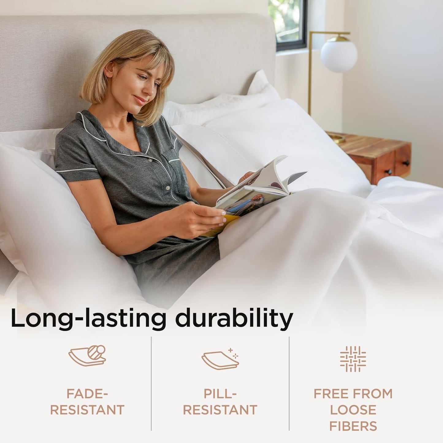 Threadmill 100% Cotton Twin XL Bed Sheets Set - 600 Thread Count with 15” Deep Pocket | Cooling Sateen Weave, White