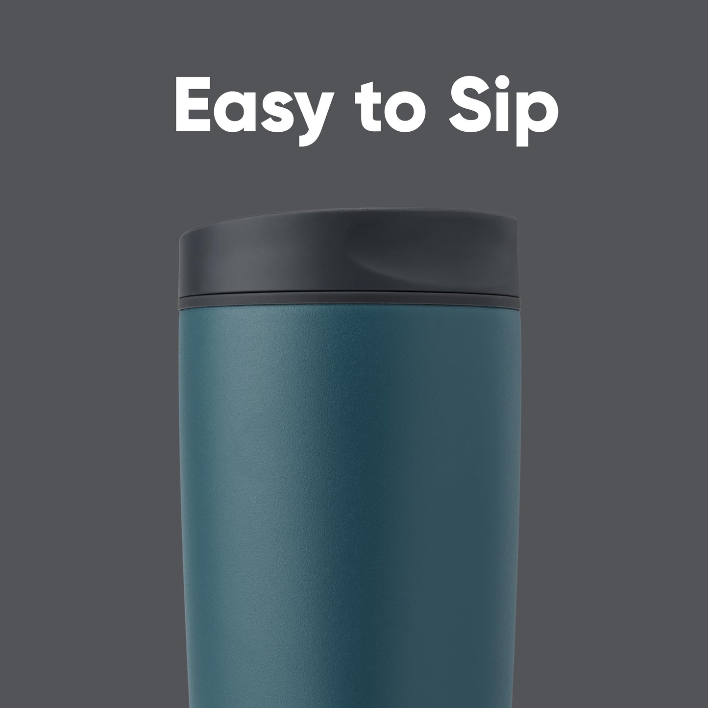 Owala SmoothSip Slider Insulated Stainless Steel Coffee Tumbler,Reusable Iced Coffee Cup,Hot-Coffee Travel Mug,BPA Free 20 oz,Grey/Blue (High Dive),(Pack of 8)