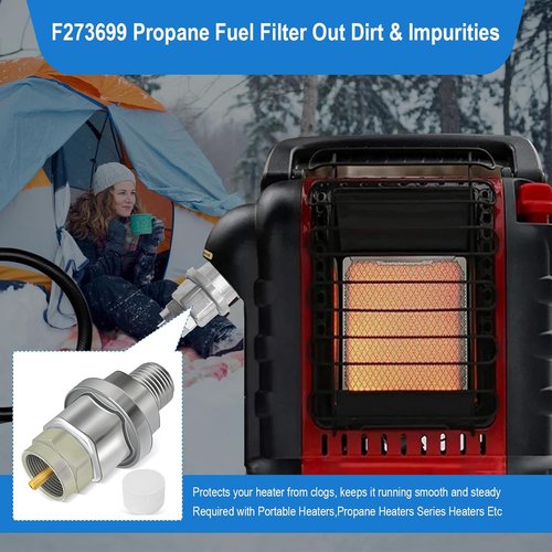 F273699 Propane Fuel Filter - Inline LP Gas Heater Filter for Portable Grills & Heaters | Fits F273704, F273701, F273702