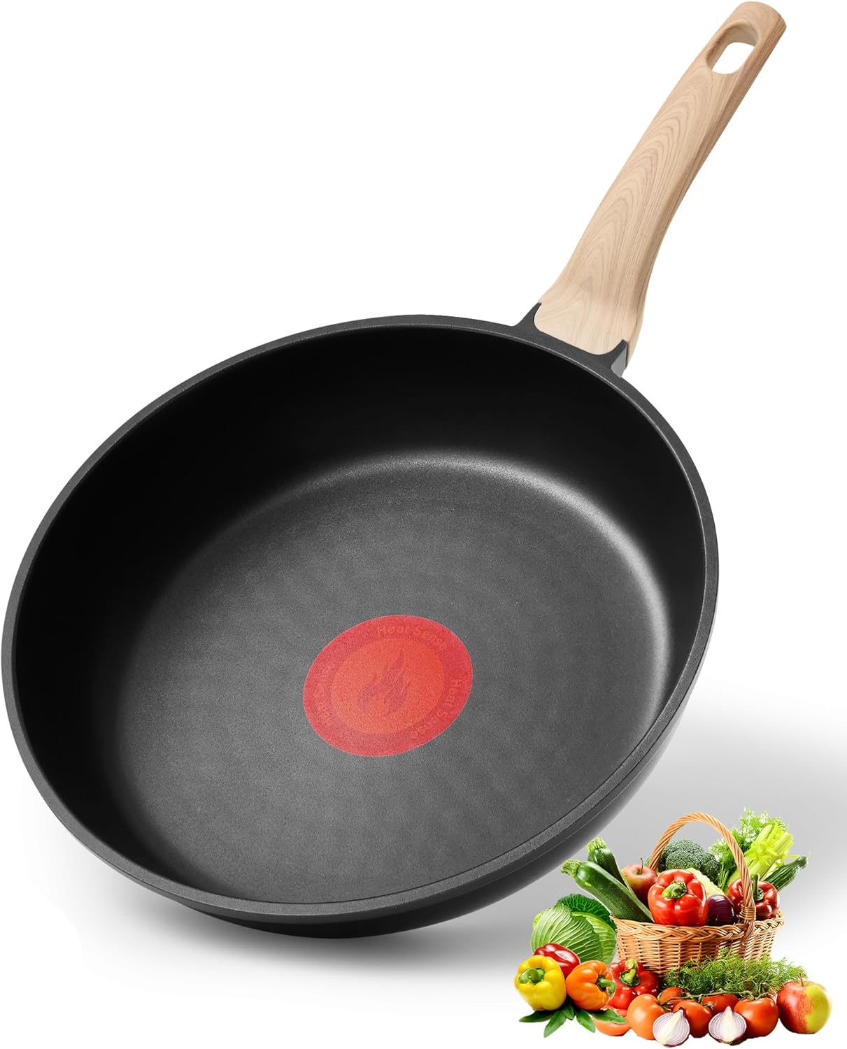 Skiennix Non-Stick Frying Pan - 8-Inch Omelette Skillet with Heat Dot Indicator | PFOA-Free & Dishwasher Safe