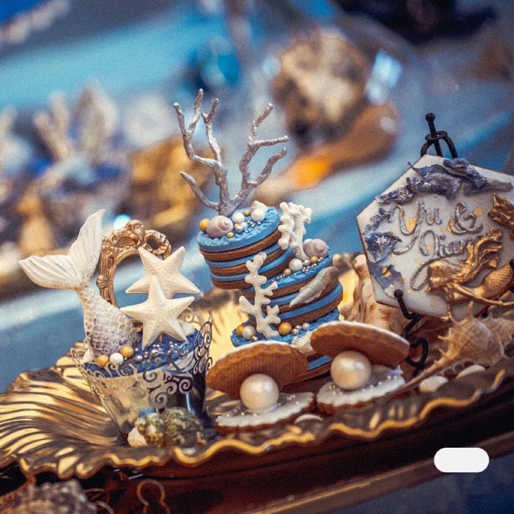 Silicone Sea Shell & Starfish Fondant Mold - Non-Stick Cake & Candy Decorating Tool