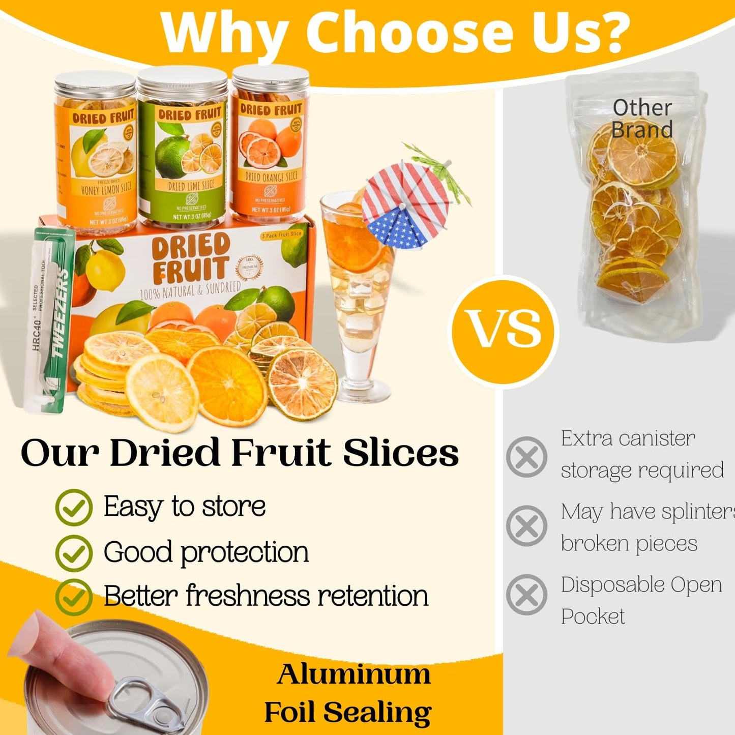 125+ Slices 9oz Dehydrated Fruit Cocktail Garnish Set, Dreid Orange & Lime, Freeze Dried Honey Lemon, 10 Pcs Drink Umbrellas Picks. Decor For Christmas Baking Party Diy