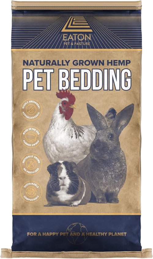 Eaton Pet and Pasture Hemp Pet Bedding - Eco-Friendly, Highly Absorbent for Small Pets | 28L