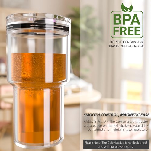 CeleVista 30 oz Tumbler Lid for YETI, 1 Pack Replacement Lids for YETI 30oz Tumbler, 14 oz Mug and 35 oz Straw Mug, Spill Proof Coffee Cup Covers with Magnetic Slider, Gift, BPA Free (1 Pack)