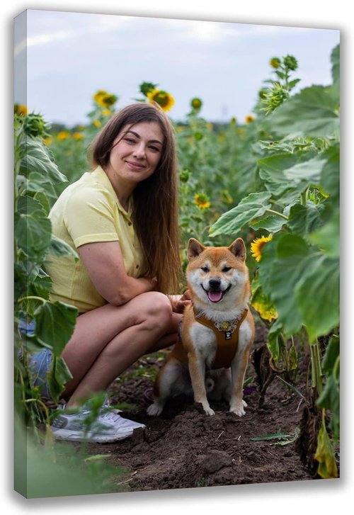 Custom Canvas Prints - Personalized Wall Art for Pet & Family Photos | Perfect Gifts for Mom & Dad (18'' W x 30'' H)