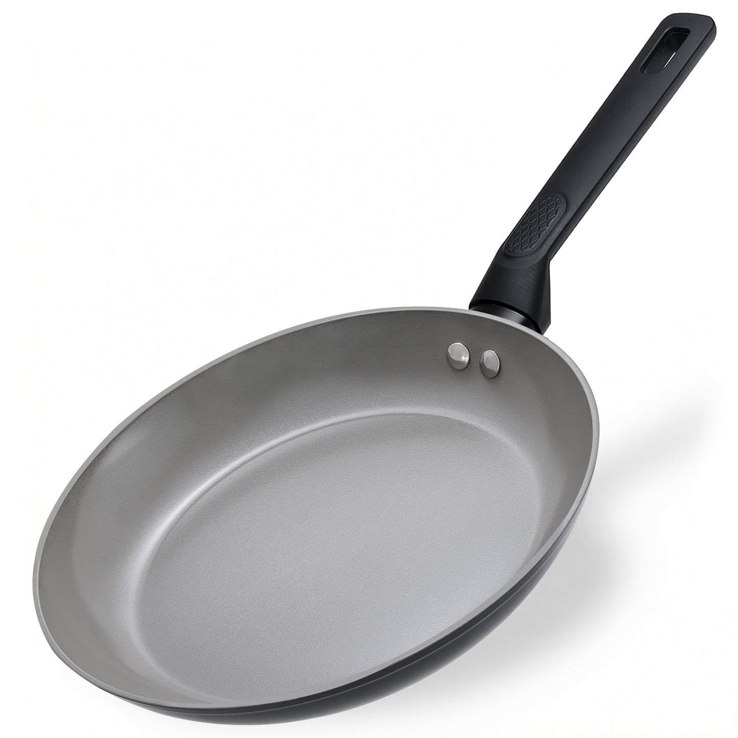UFIRE 9.5 Inch Nonstick Frying Pan Skillet, Ceramic Frying Pan, Non Toxic Healthy Ceramic Coating, Suitable for All Stovetops, PTFE PFOA PFOS Free, Black