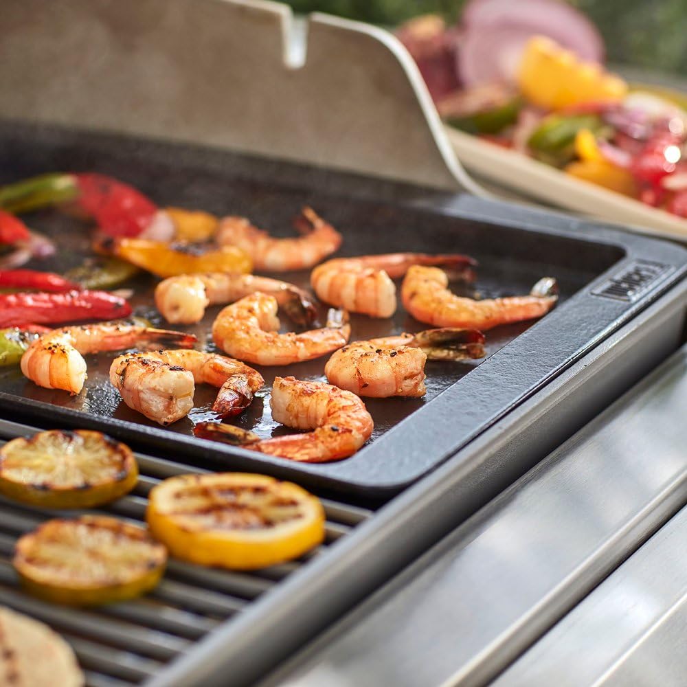 Weber Genesis II Griddle - Porcelain Enameled Cast Iron, Non-Stick, Superior Heat Retention | Fits 3-6 Burner Grills